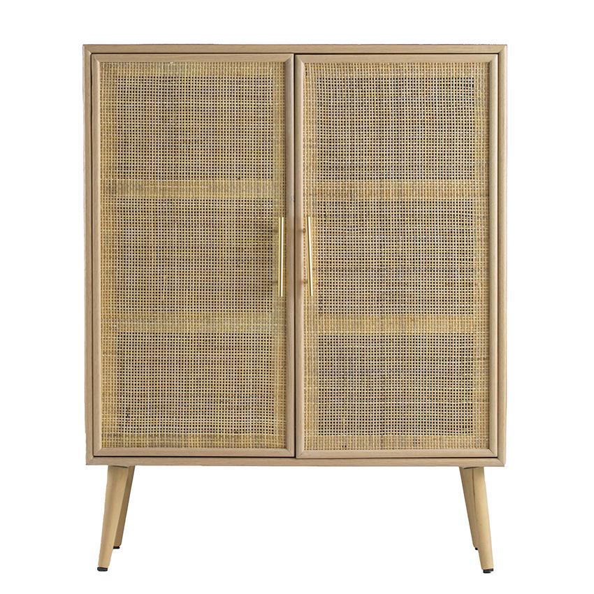 TWO DOOR RATTAN CABINET