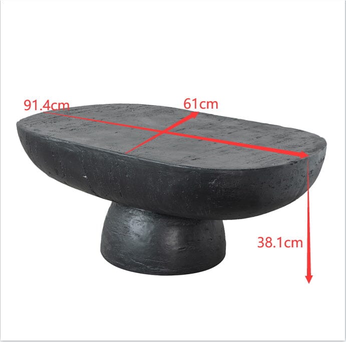 BLACK IS BACK CEMENT COFFEE TABLE