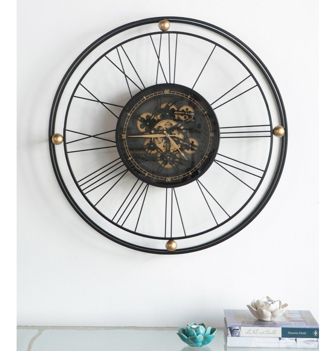 TRAVELER WALL CLOCK WITH MOVING 3D MECHANISM