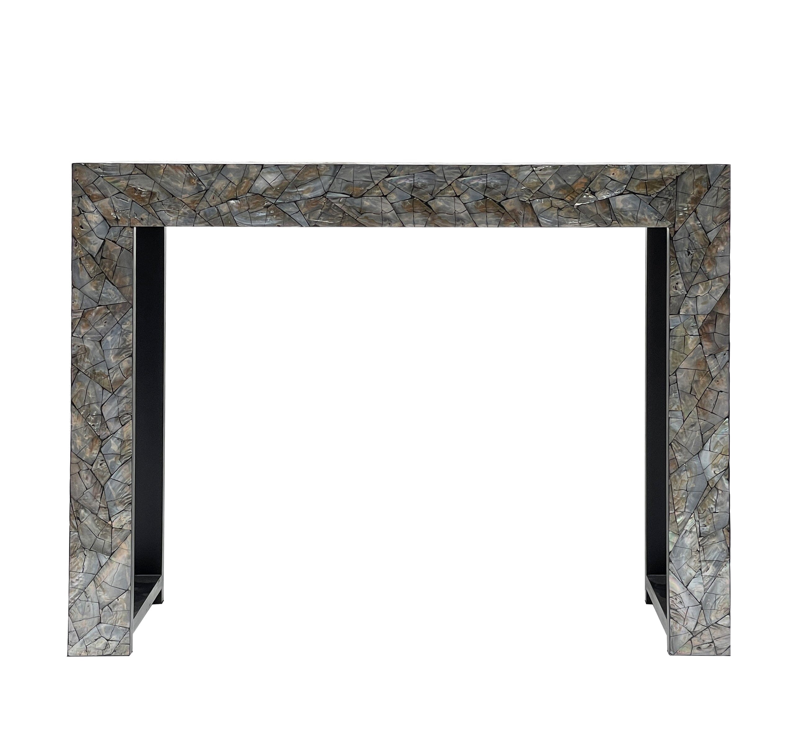 STONE HEDGE MOTHER OF PEARL HAND MADE CONSOLE TABLE