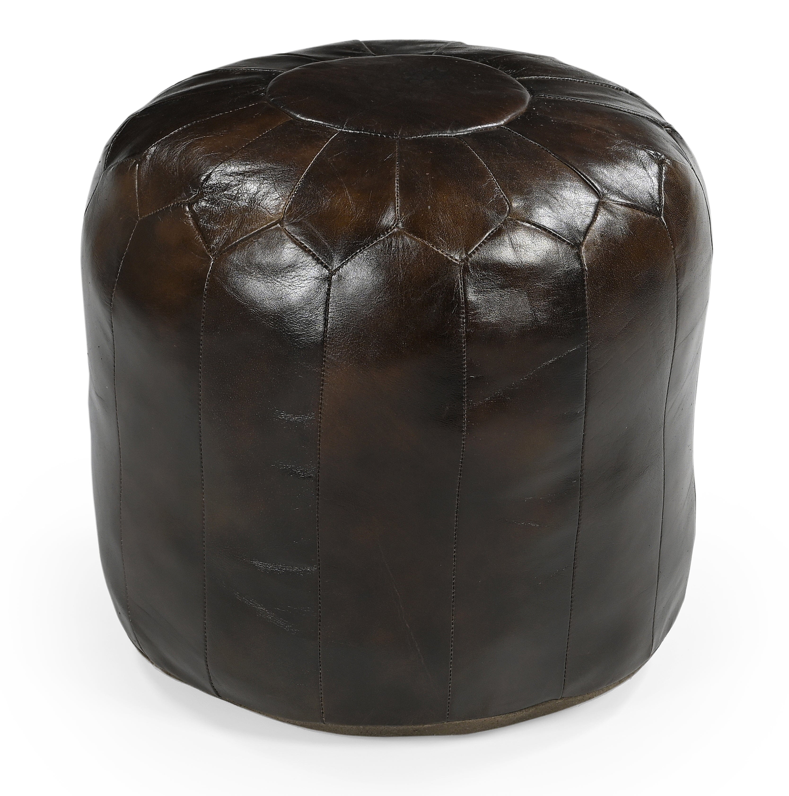 GENUINE LEATHER MOROCCAN OTTOMAN