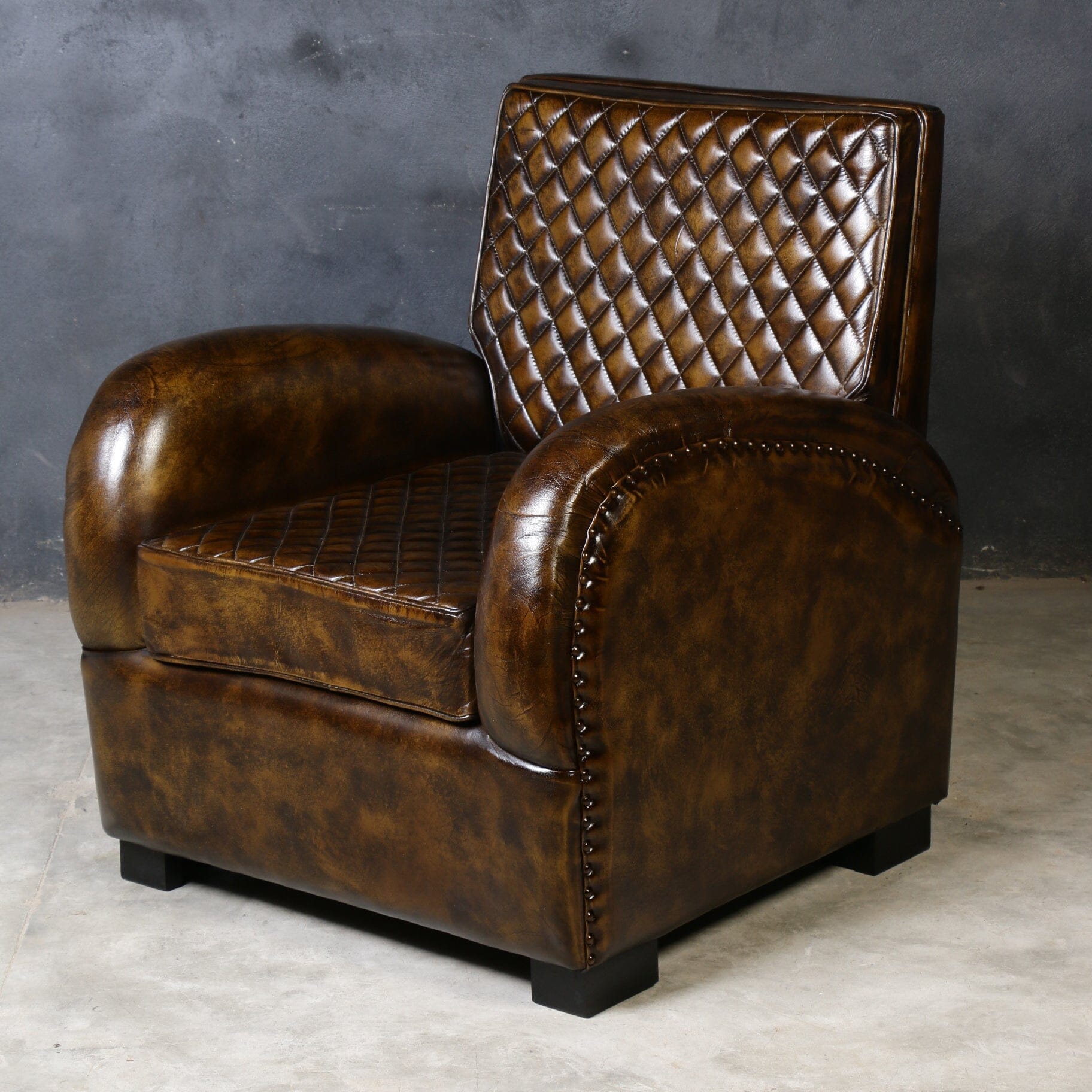 ARMSTRONG HAND MADE LEATHER ARM CHAIR