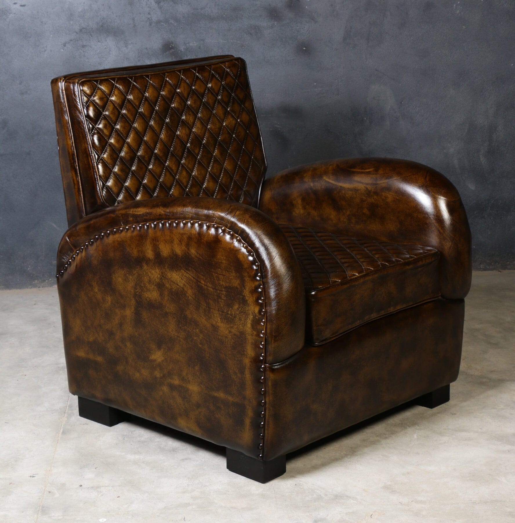 ARMSTRONG HAND MADE LEATHER ARM CHAIR