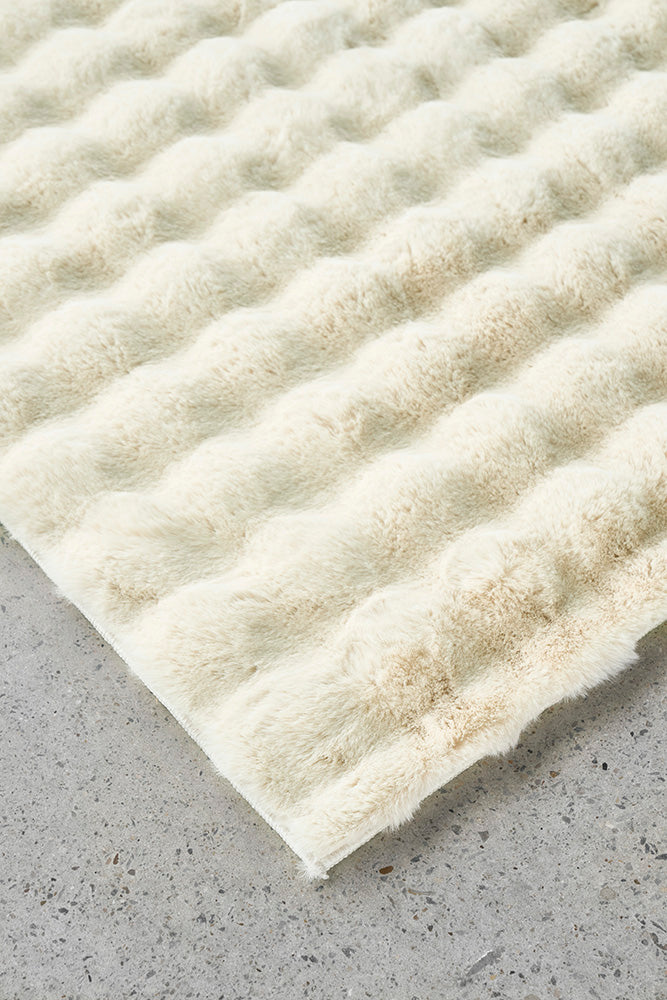 Bubble Washable Rug - Natural 140X70Cm