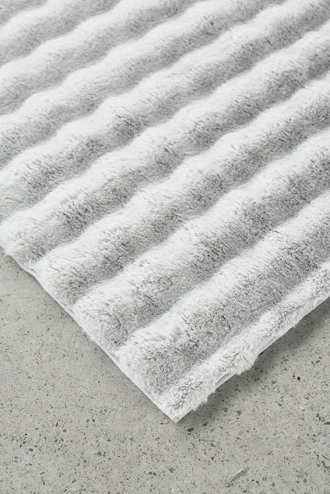 Bubble Washable Rug - Silver 140X70Cm