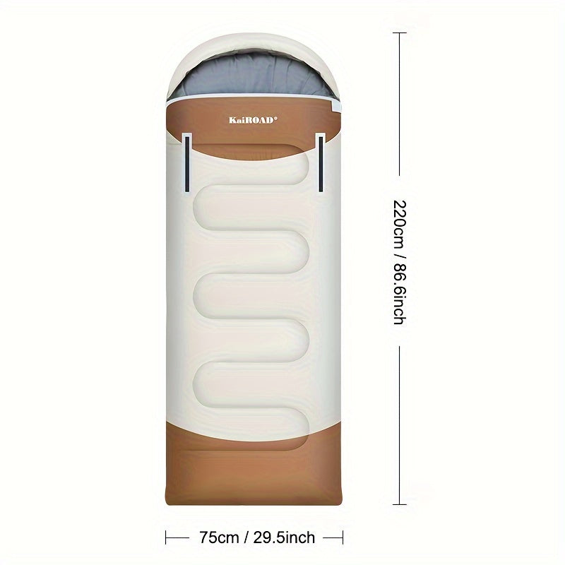 Extra Wide Mummy Sleeping Bag - 3 Season Warm & Cold Weather, Waterproof, Lightweight with Compression Sack