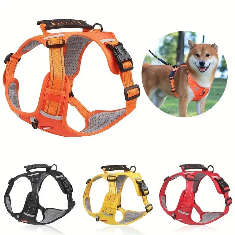 Reflective Dog Harness with Leash, No-Pull Vest Harness for Dogs, Adjustable Dog Vest with Handle, Walking Training Pet Harness xs size