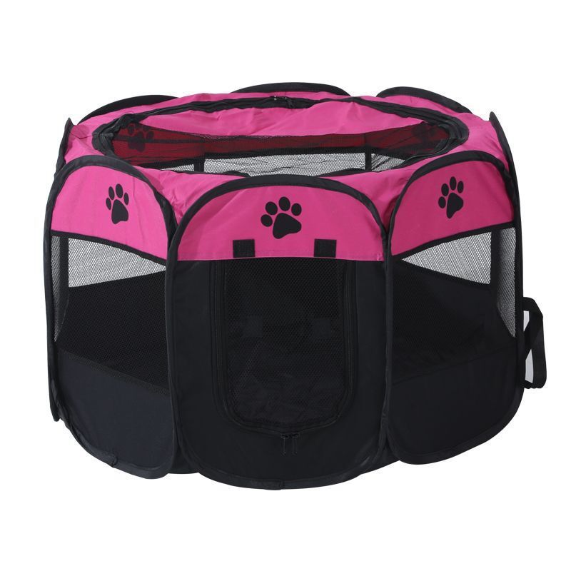 Portable Pet Playpen with Oxford Cloth, Foldable Octagon Dog & Cat Tent, Indoor & Outdoor Use  size 91*91*58cm