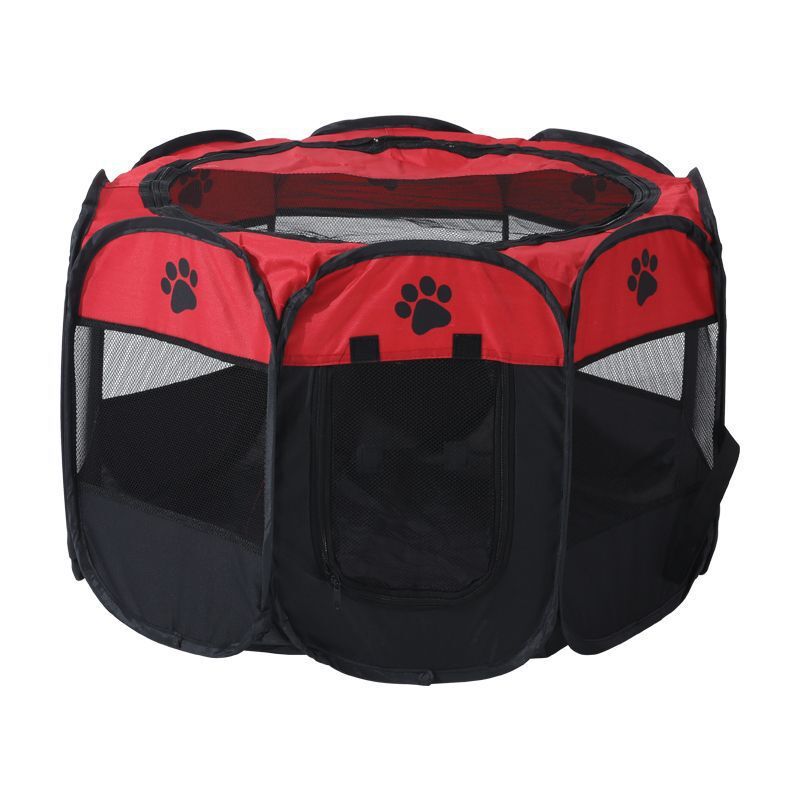 Portable Pet Playpen with Oxford Cloth, Foldable Octagon Dog & Cat Tent, Indoor & Outdoor Use  size 74*74*43cm