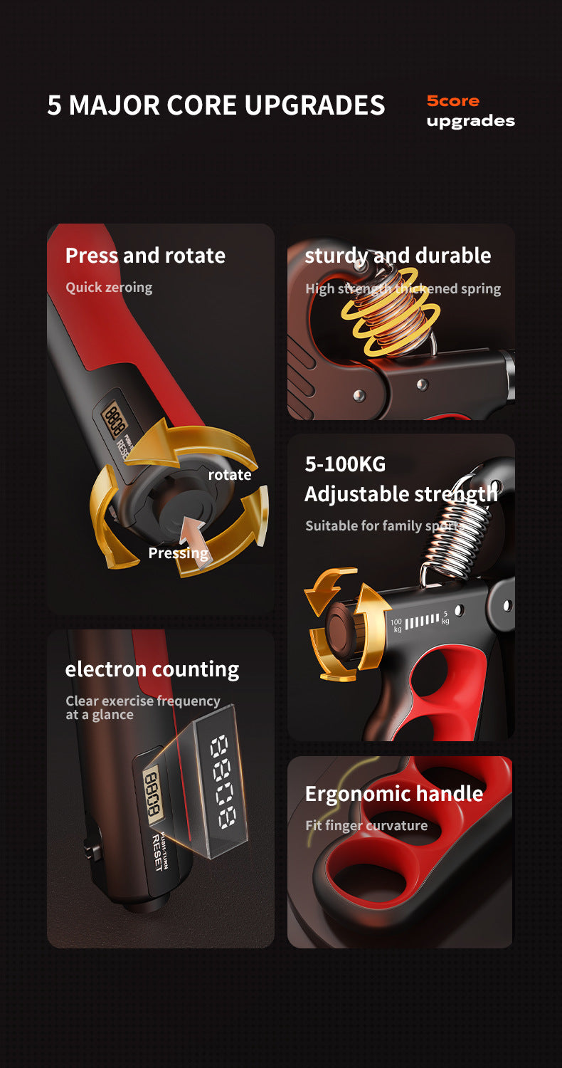 Hand Grip Strength Trainer 3 Colors, Adjustable Resistance