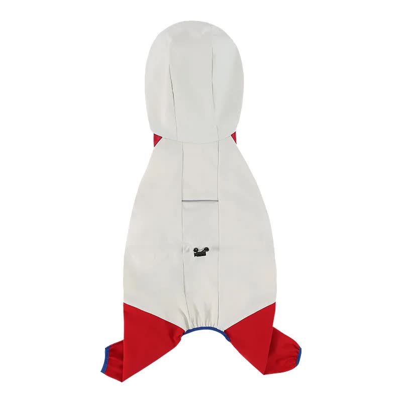Waterproof Dog Raincoat with Hidden Leash Hole - Windproof and Comfortable for Outdoor Walks, Size:S Back Length 20cm/7.87in, Bra 31cm/12.20in White