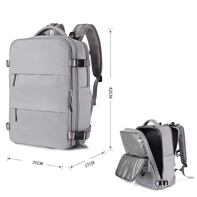Multi-Compartment Travel Backpack with Shoe Storage and Wet-Dry Separation Gray 31cm L *17cm W *42cm H