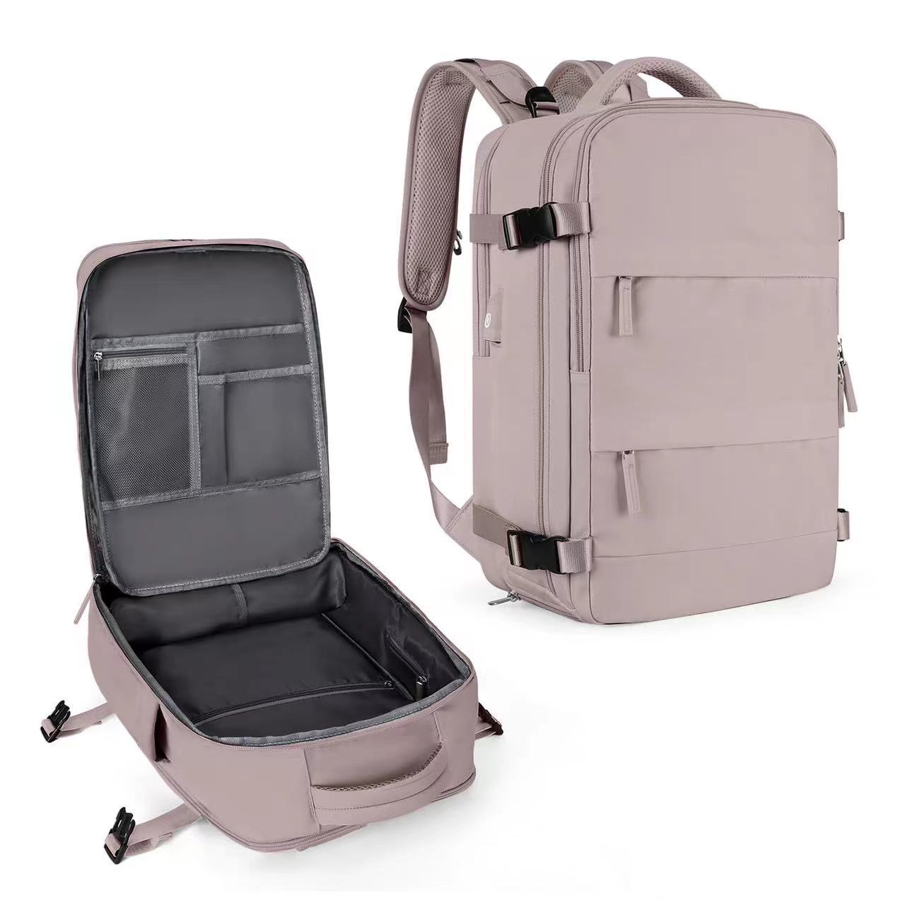 Multi-Compartment Travel Backpack with Shoe Storage and Wet-Dry Separation lotus pink 31cm L *17cm W *42cm H