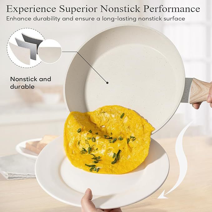 YEJ 12-Piece Non-Stick Complete Cookware Set | Pots, Pans & Utensils Black