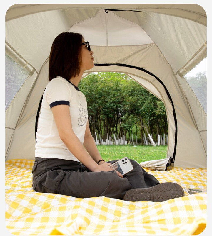 Blue 2 Person Lightweight Camping Tent 200*150*125cm | UV Protection Silver Coated, Dual Doors & Windows