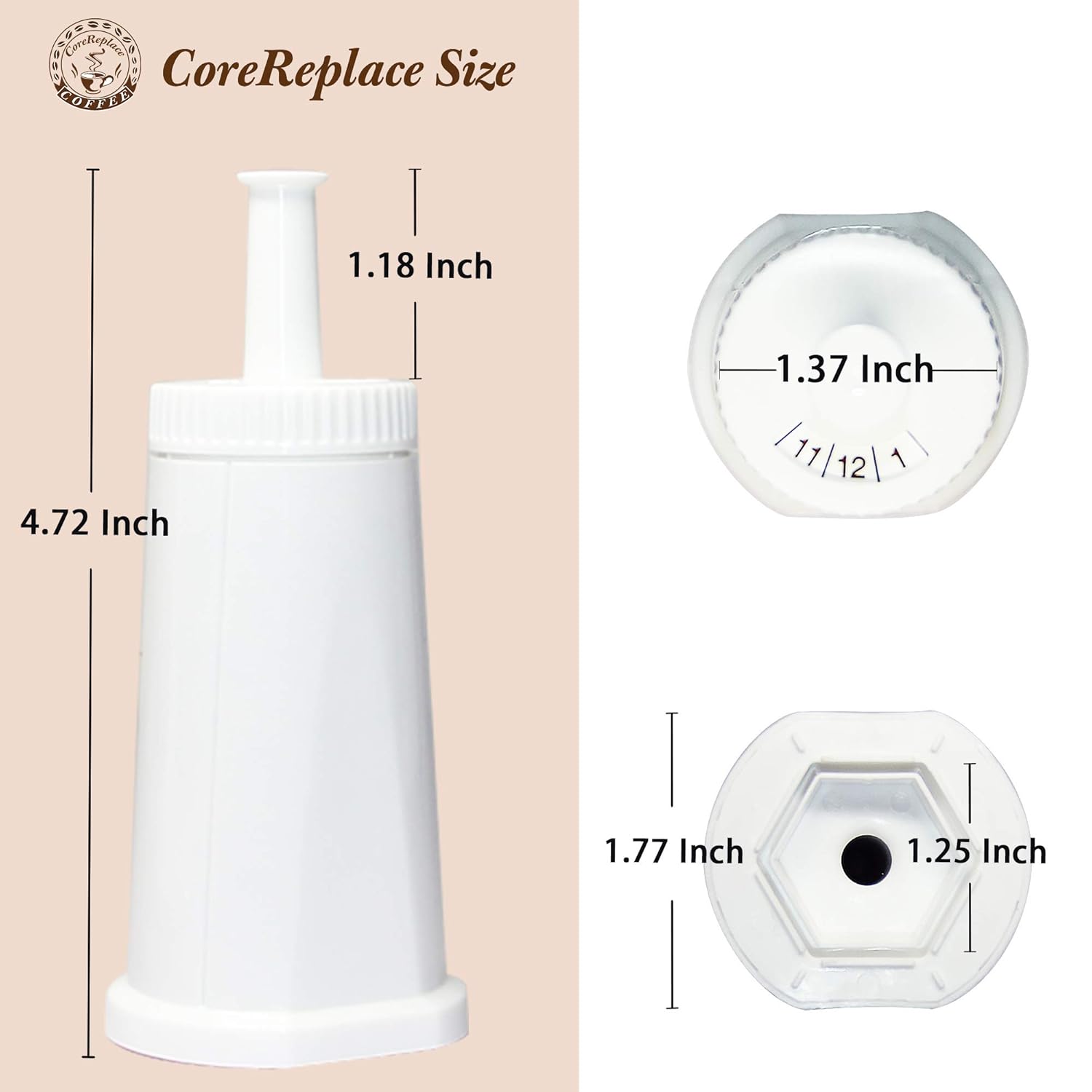 Breville BES008 Replacement Coffee Machine Filter – Water Descaling, Deodorizing & Purification Filter 2-Pack