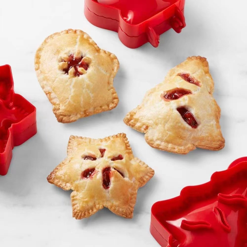 Christmas Pie Mold Set - 3 Holiday-Shaped Hand Pie Press Tools for Baking 3 Set/9 pcs
