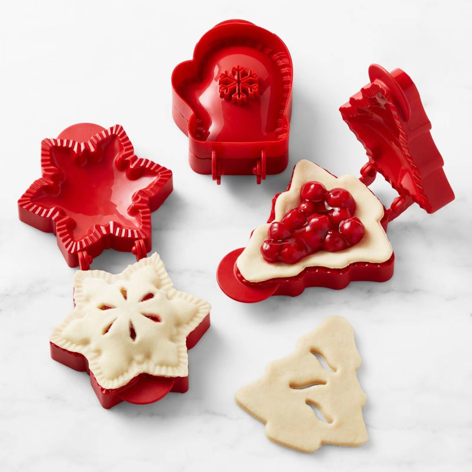 Christmas Pie Mold Set - 3 Holiday-Shaped Hand Pie Press Tools for Baking 3 Set/9 pcs