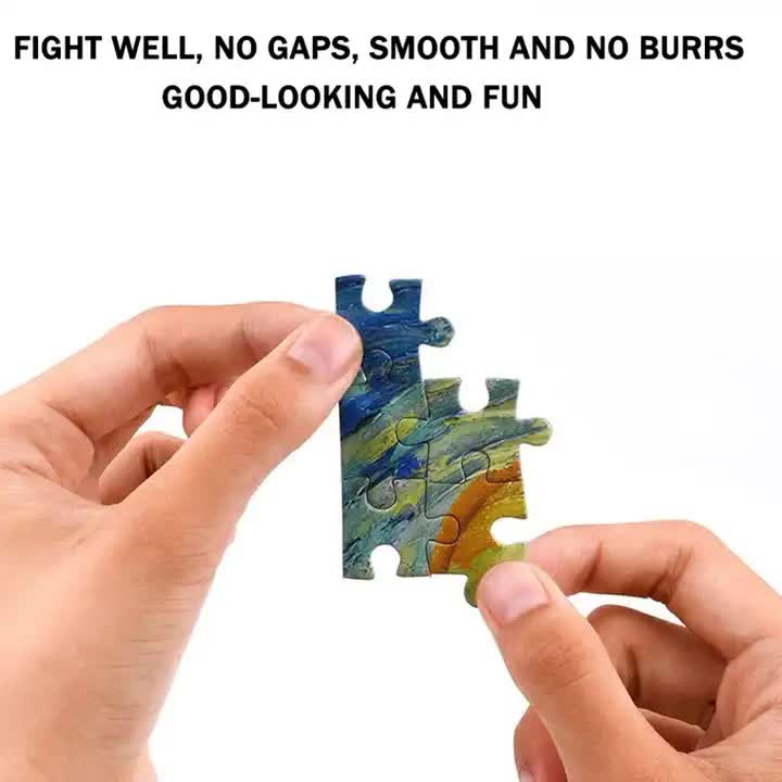 2 PCS 1000-Piece Qingming Shanghe Tu Jigsaw Puzzle - High Difficulty Stress-Relief Toy