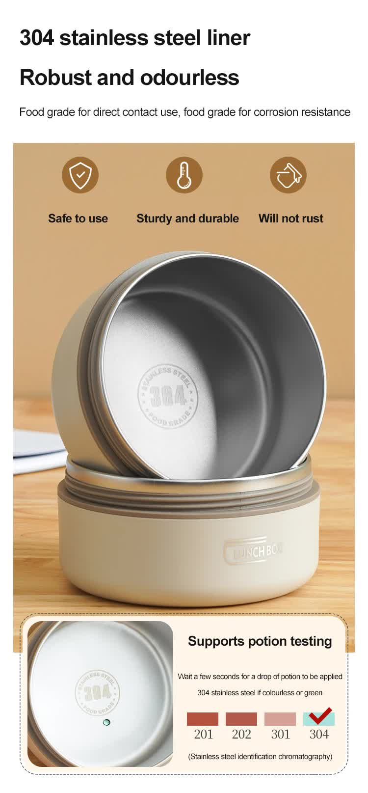 Blue 304 Stainless Steel Microwave-Safe Lunch Box Set 2-Pack with Insulated Bag, Removable liner, 400+600ML