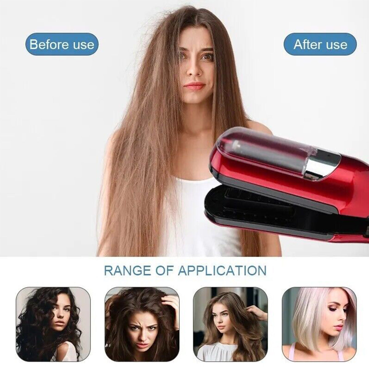 Black Mini - Automatic, Hair Repair Split End Remover Trimmer For Dry, Splitting, Damaged And Brittle Split Ends, Men And Women Hair Styling Beauty Tool