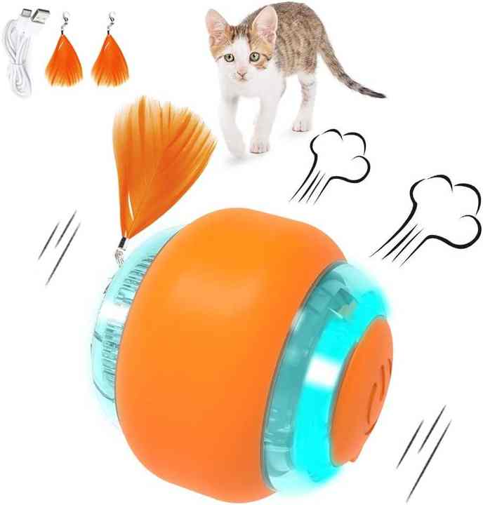 Interactive Electric Cat Toy Ball – Rechargeable Smart Rolling Pet Ball