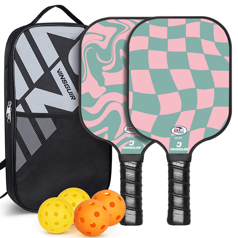 Bubble Hall Fiberglass Pickleball Paddle Set - Vibrant Design for Enhanced Gameplay