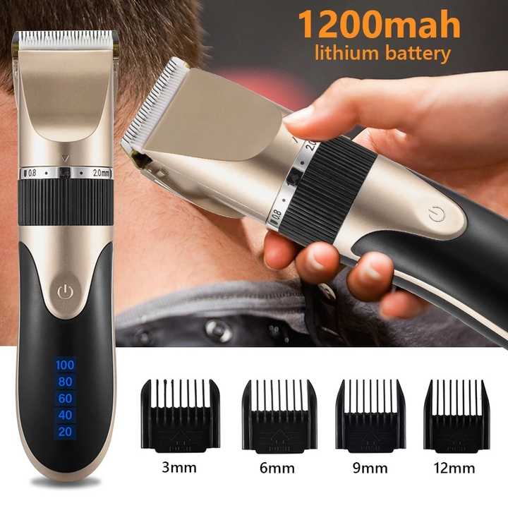 Pink Rechargeable Pet Hair Clipper with Adjustable Blades