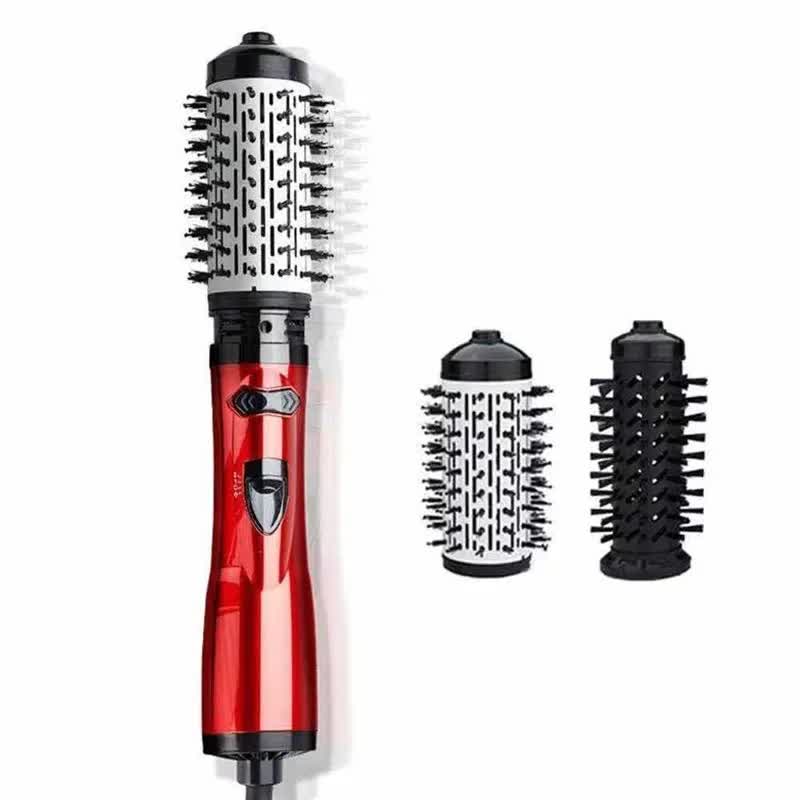 Red Automatic Large Wave Curling Iron | 2-in-1 Volumizing Hot Air Brush & Styling Comb