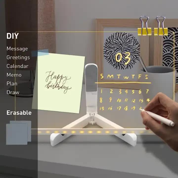 15*15 cm DIY Erasable Light-Up Drawing Board Set | Halloween Chalkboard Writing Board Craft Kit | Creative Craft Set for Kids & Adults
