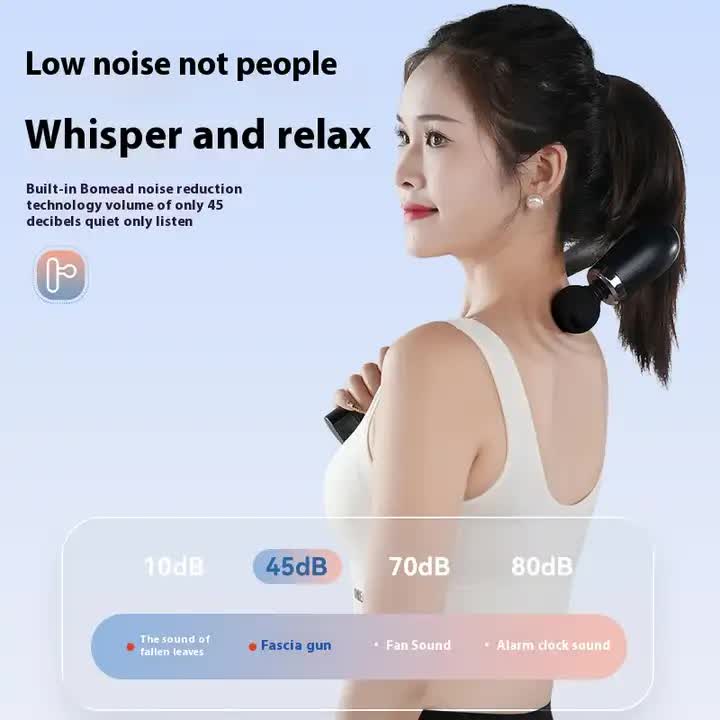 Black Electric Elbow Fascia Gun for Body/Head Relief Portable Silent Body Fatigue Reliever Hot Selling Massager