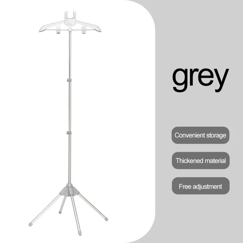 Grey Adjustable Foldable Garment Steamer Stand - Independent Support for Home Use