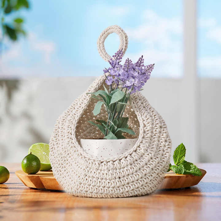 Green And Pink 3-Piece Wall-Mounted Cotton Rope Storage Baskets – Large, Medium, and Small Hand-Woven Fruit/Vegetable/Storage Nets Large weight 300g, Medium weight 230g, Small weight 200g