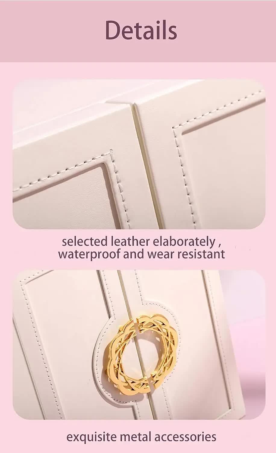Pink Elegant 5-Layer Large Capacity Jewelry Storage Box with Dual Opening Doors - Perfect for Organizing Necklaces, Rings, Earrings, and More Jewelry is a photo prop and is not included
