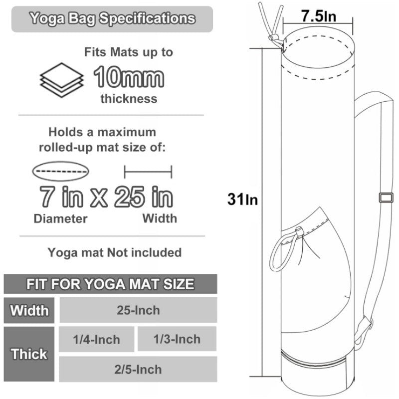 Green Durable Yoga Mat Carry Bag - Multi-Functional Fitness Backpack with Wet Pocket Mugs are filming props, not included