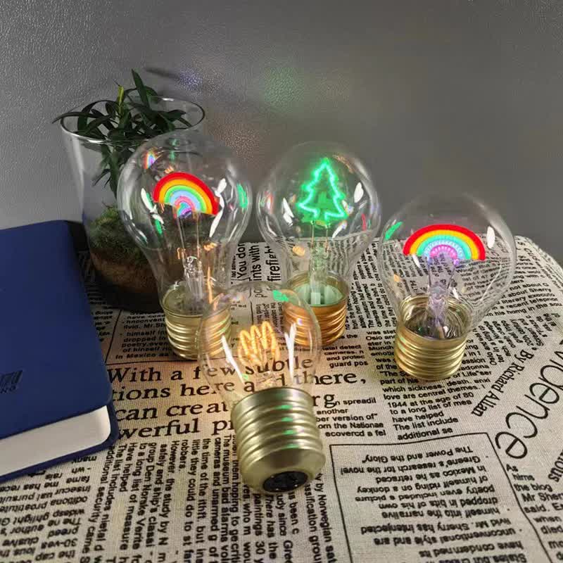 Rainbow Shape Portable USB Rechargeable LED Bulb - Night Light & Festive Decor