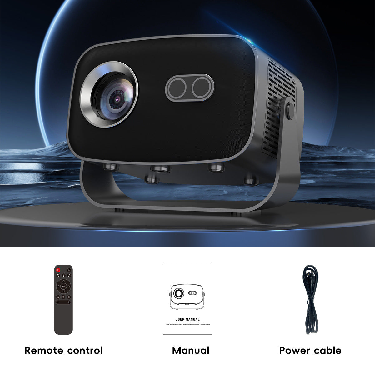 V100 Auto-Focus 4K Mini Projector 950S with Android WiFi for Home Theater 197*91*101MM 2+8G