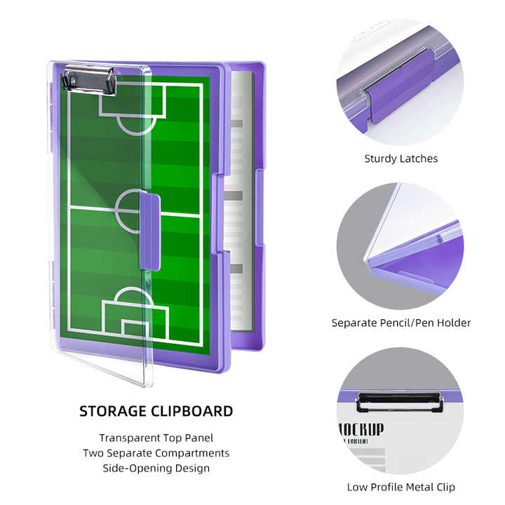 Light Gray A4 Plastic Document Storage Clipboard - Portable and Durable