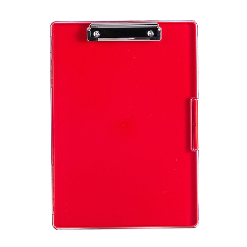 Red A4 Plastic Document Storage Clipboard - Portable and Durable