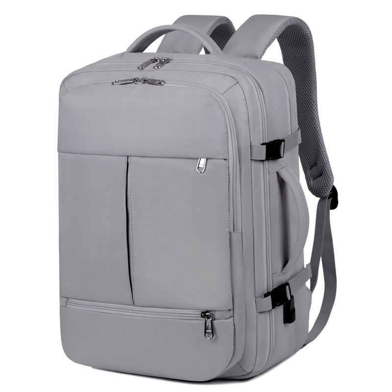 Gray Capacity Travel Backpack with USB Charging Port - Gray