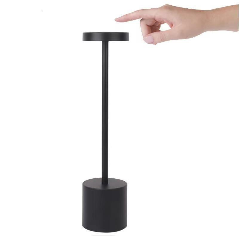 Touch-Control LED Table Lamp with Adjustable Color Modes - Black