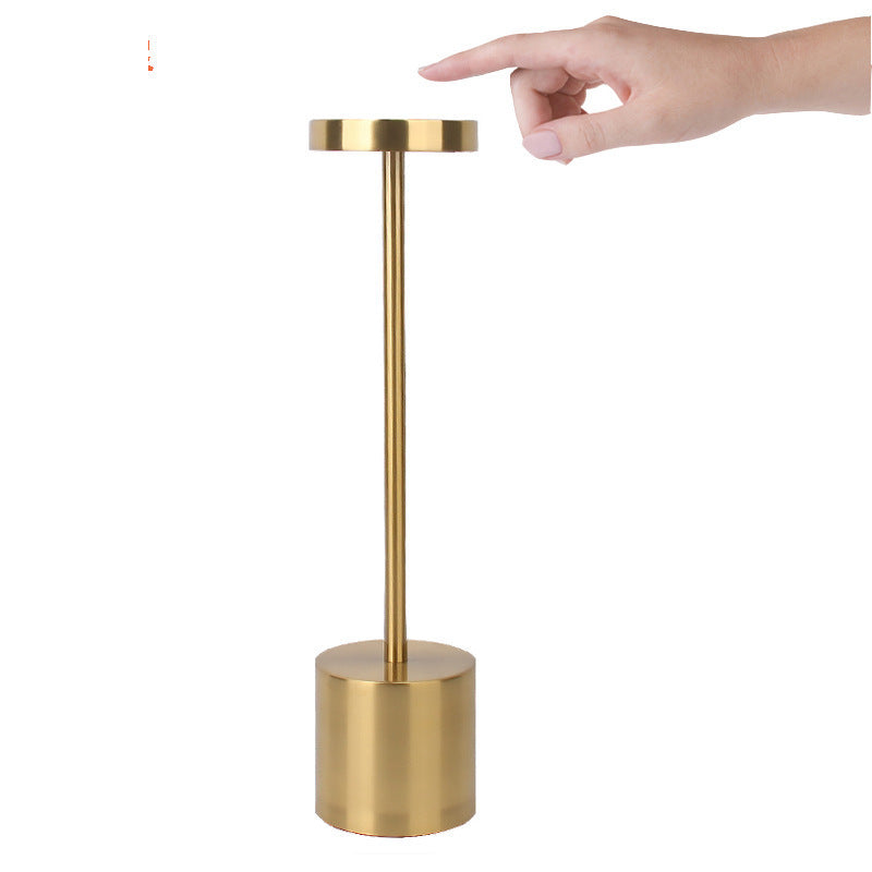 Touch-Control LED Table Lamp with Adjustable Color Modes - Gold