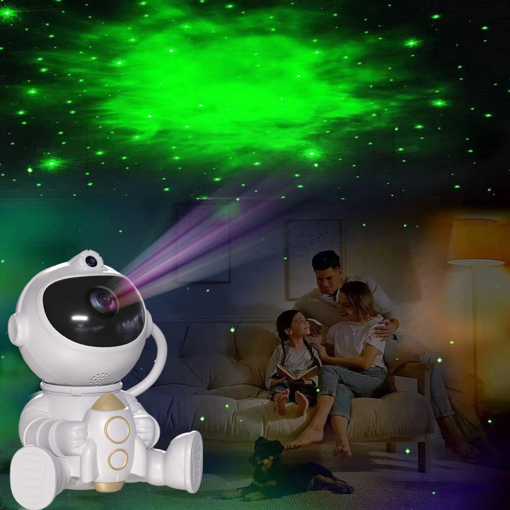 Astronaut Galaxy Projector Night Light with Remote Control Rocket