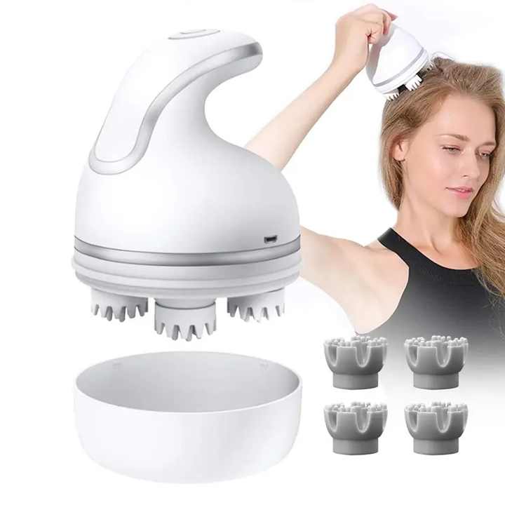 Rose Red Portable 3D Electric Massage Device with Adjustable Speeds and USB Charging