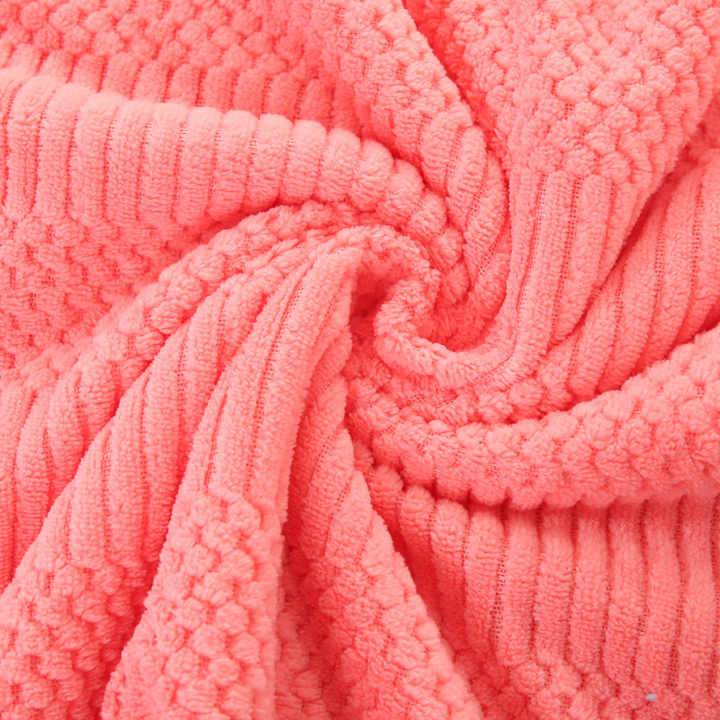 2 PCS Dark Pink Coral Fleece Towel and Bath Towel Set - Ultra Soft, Absorbent, and Lint-Free for Home and Spa