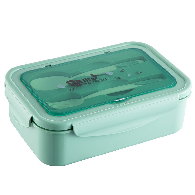 2 PCS Green Multipurpose Lunch Box with Spoon and Fork