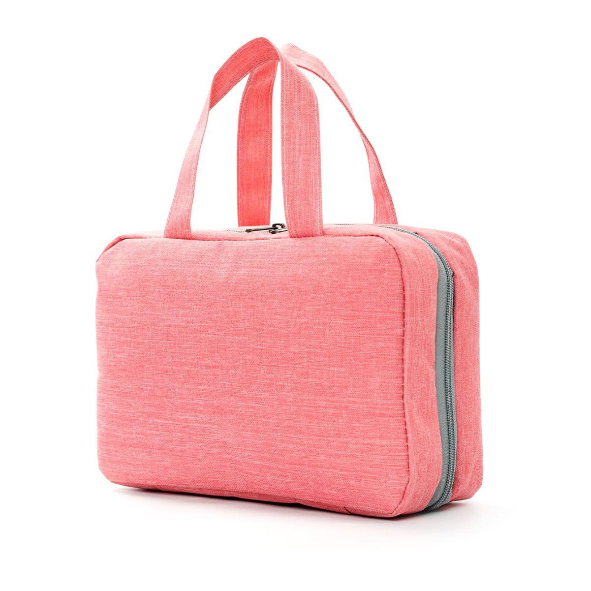 Pink Multipurpose Portable Travel Toiletry Bag - Waterproof Cosmetic Organizer with Zipper