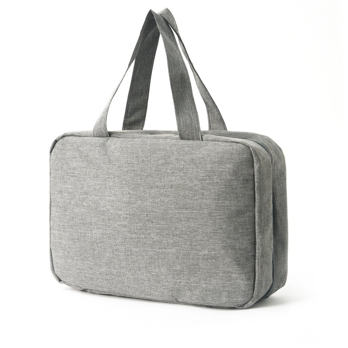 Gray Multipurpose Portable Travel Toiletry Bag - Waterproof Cosmetic Organizer with Zipper