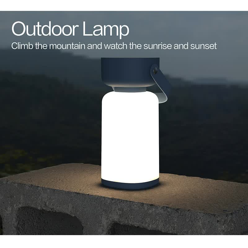 Yellow-brown Rechargeable Portable Camping Lantern - Lightweight LED Tent Light with Handle