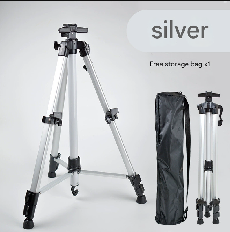 Silver Portable Folding Artist Tripod Easel - Adjustable Stand for Sketching & Painting Collapses to 54cm